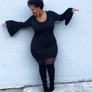 Bell Sleeve Bodycon Dress